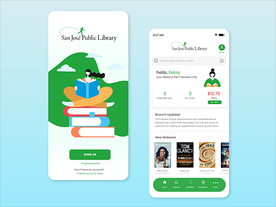 SJ Library Redesign application apps design interface ui uxdesign xd