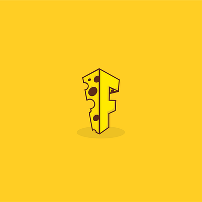F cheese art branding design icon illustration illustrator logo typography vector