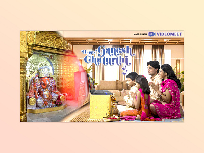 videomeet Ganesh chaturity branding design