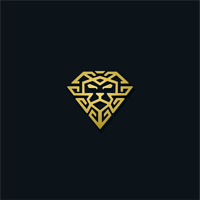 Diamond Lion art flat icon illustration illustrator logo vector