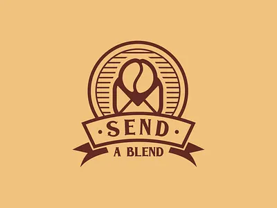 Send a Blend branding coffee coffee cup coffeeshop design illustration lineart logo logos vector