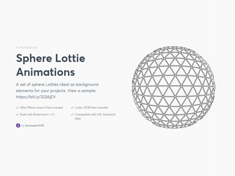 Triangle sphere - Lottie animation animated animation background globe lottie lottiefiles sphere