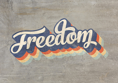 Freedom branding design flat freedom icon illustration logo pride rainbow typogaphy vector