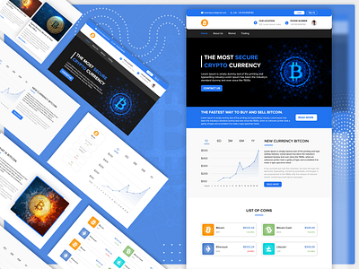 Crypto Currency Website bitcoin bitcoins branding crypto currency crypto wallet cryptocurrency designing development down market trading ui up ux web design webdesign website