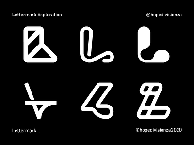 Lettermark L branding design icon logo typography vector