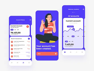 24B - Free Banking App UI Kit app banking app finance financial flat free freebie graphic design illustration interface kits mobile sketch typography ui ui kit ui8 ux vector xd