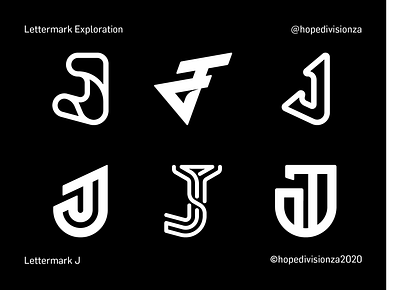 Lettermark J branding design icon logo typography vector
