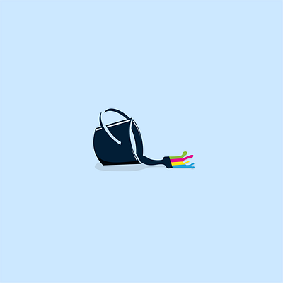 Bucket Paint art branding design icon illustration illustrator logo vector