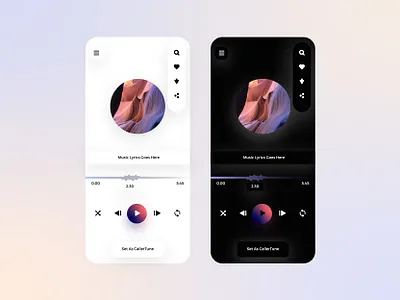 Music App UIX application dark design designer device india interface lalit light minimal mode music screen startup ui ux