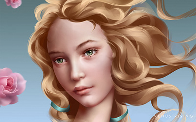 Venus Rising fragment art design digital digital art drawing illustration painting portrait portrait art vector