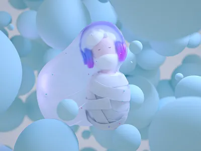 Revel in music 3d branding c4d character characterdesign illustration ui vector