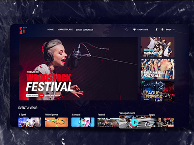 Site T721 branding design desktop event gameshow logo music sport ticket ticketing ui