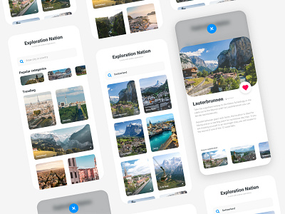 Exploration Nation app app design concept design ui ui ux ui design uidesign uiux