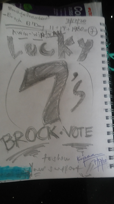 WWW.BROCK.VOTE pencil sketch REALITY ... YES! brock design lucky 7 pencil art pencil drawing sketches usa president 2020 yes