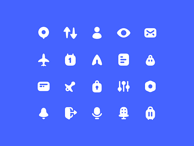 Air booking | Mobile app air airplane arrow avia baggage card exit eye filter icon set icons ios location message mobile notification password profile round send