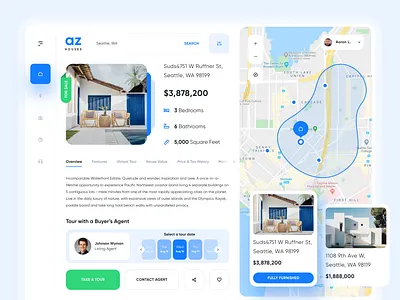 AZ Houses | Web App Design dashboard dashboard app dashboard ui house property property management real estate realestate ui design uiux web app design website