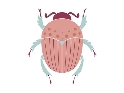 Beetle beetle bug design flat hello dribbble hellodribbble illustration insect logo minimal vector