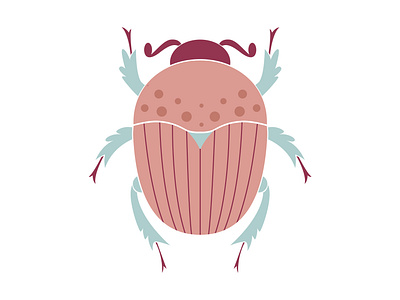 Beetle beetle bug design flat hello dribbble hellodribbble illustration insect logo minimal vector