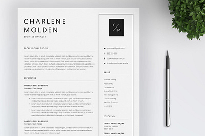 Creative Resume Template | Cover Letter clean resume creative creative resume curriculum vitae cv template download free modern modern cv modern resume professional resume resume template template