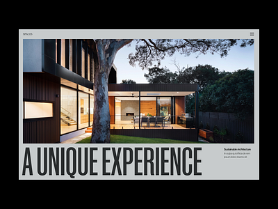 Unique architecture architecture branding design header minimal typography ui ux web