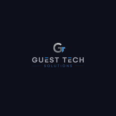 Guest Tech Solution brand identity flat illustrator logo logo design logo designer logo maker logodesign minimal tech logo technology vector