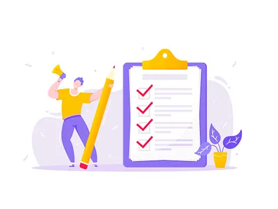 Task done business concept business checklist clipboard complete done flat pencil people plan report schedule task