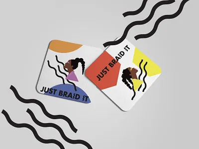 JUST BRAID IT branding design flat icon illustrator logo minimal vector