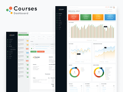 Online courses dashboard admin dashboard design saas ui ui design ux ux design web design