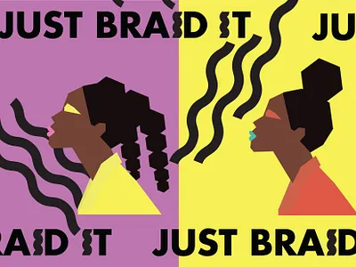 JUST BRAID IT branding design flat illustration illustrator logo minimal vector