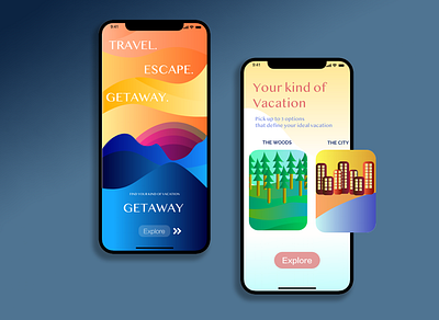 Travel App Concept- PART 1 3d 3dmodeling branding cards gradient graphic design illustration mockup packaging product productdesign travel app traveling ui vacation vector illustration