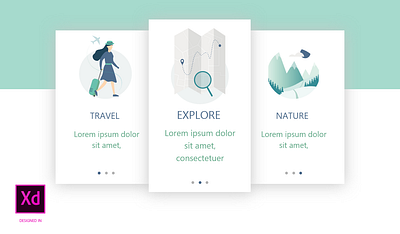 Travel On boarding Page Design | On boarding App design boarding page design design in adobe xd signup page travel page design webdesign