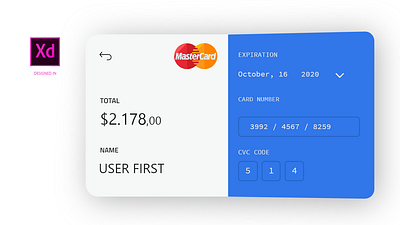 Credit Card Page Design | In Adobe XD credit card design creditcard design design in adobe xd mastercard design