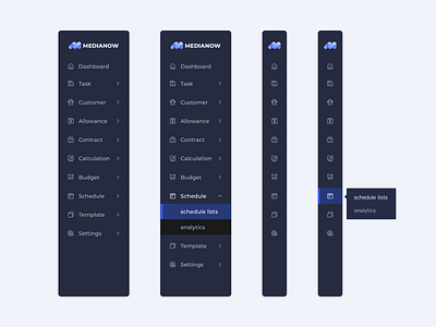MEDIANOW Sidebar customer dashboad icon icons nav navigation navigation bar sidebar sidebar navigation ui ux web design webdesign website