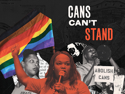 CANS Can't Stand collage design documentary film poster illustration lgbtq new orleans print print design texture typography