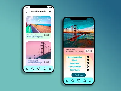 Travel App Concept- PART 2 3d 3dmodeling app design branding graphic design illustration mobile design mockup packaging product productdesign travelapp ui uidesign uxui vacation vector illustration