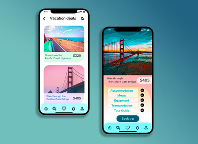 Travel App Concept- PART 2 3d 3dmodeling app design branding graphic design illustration mobile design mockup packaging product productdesign travelapp ui uidesign uxui vacation vector illustration