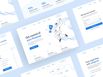 Landing page for a personal budgeting app landing page ui ux web design