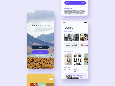 Lama E-books App app bookstore ebooks ecommerce app ui uidesign ux uxdesign