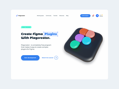 Plagcreator app app behance blender clean clean design clean ui dribbble fbx figma grid hero page ui ui app ui ux user uidesign ux ux design web