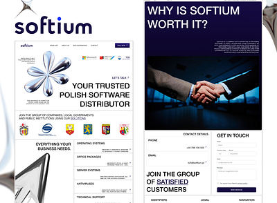 Softium Landing Page Redesign agency branding business design design system digital digital agency figma figma designer home page design it it services landing page design mockup responsive design services ui ui design uiux web design