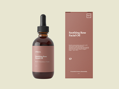 Flora Skincare Packaging Rendering branding design