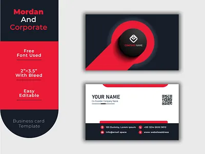 corporate business card design illustration logo typography vector