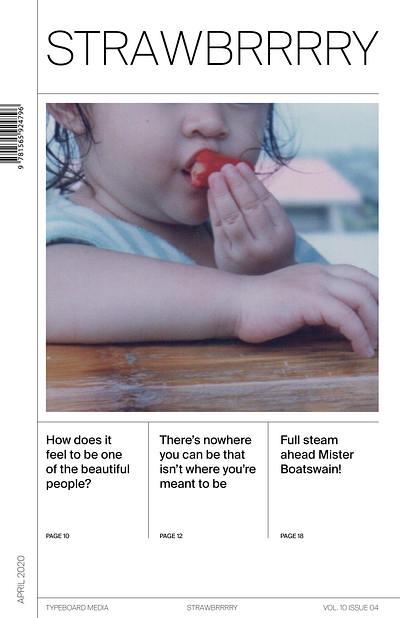 STRAWBRRRY layout design magazine cover