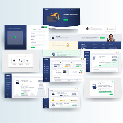 Swipe App Simple Case Study dribbble finance product design savings uiuxdesign web