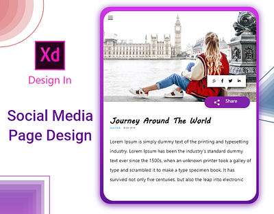 Social Media Page Design | Design In Adobe XD design design in adobe xd page design social media design social media page design webdesign