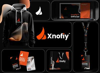 Xnofiy Logo Brand Identity Design app icon black red branding compnay creative design flat graphic design icon logo logo designer logos mdsabbirhossain minimalist modern sabbir ui xnofiy