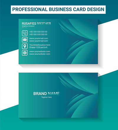 Professional Business Card Design brochure business card card cover page flyer id card illustrator photoshop poster t shirt design