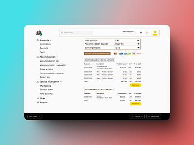 University Dormitory Management animation branding graphic design ui