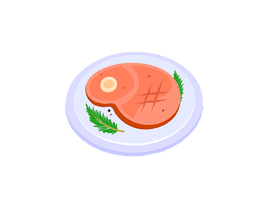 Appetizing food illustration: meat art food illustration meat vector