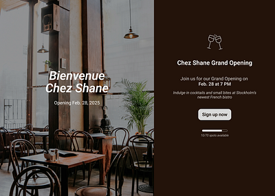 Restaurant opening sign up page dailyui design ui